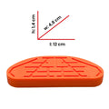 Oranje rubber klauwblokje 12x4,8x1,4 cm voor rundvee
